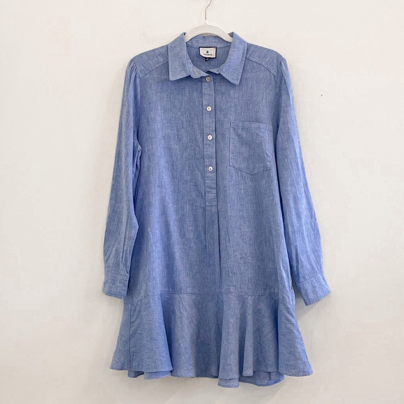 Tuckernuck Chambray Callahan Dress L NWOT - Picture 3 of 7